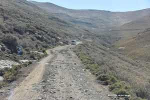 Schlechte Piste in Lesotho