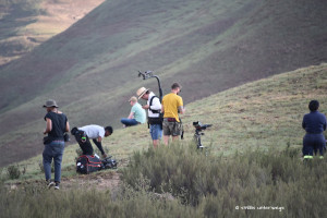 Filmteam in den Drakensbergen