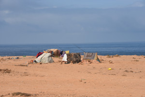 Fischer-Unterkunft in der Westsahara