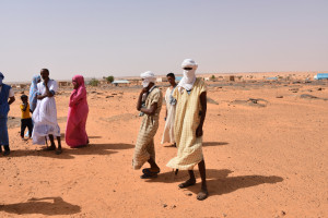 Dorfbewohner in der Wüste